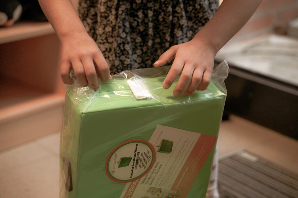 Sitzkissen auspacken